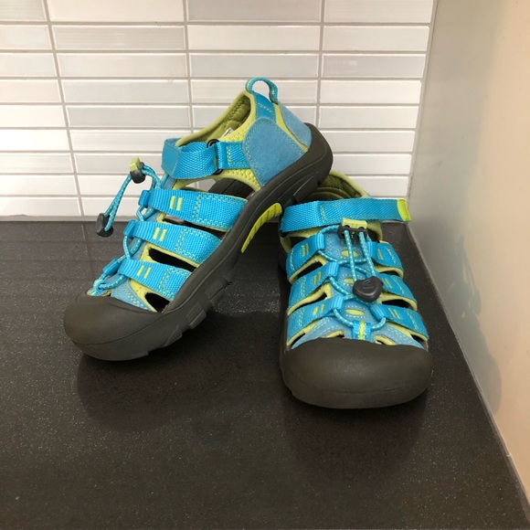 Keens kids turquoise and yellow sandals - Picture 4 of 8